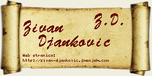 Živan Đanković vizit kartica